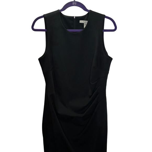Lark & RoBlack Sleeveless Sheath Dress Size 10 Side Ruching Career Cocktail - Picture 1 of 7
